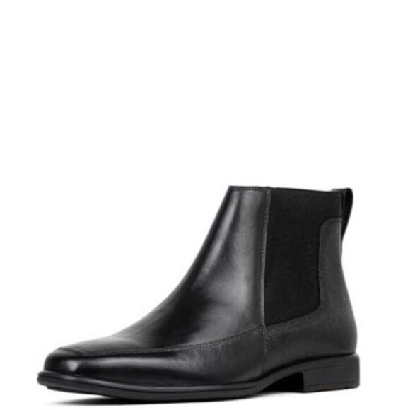 Donald Pliner Boots Mens Size 9 M Black Gunter Chelsea Leather Slip On Shoes main image 5